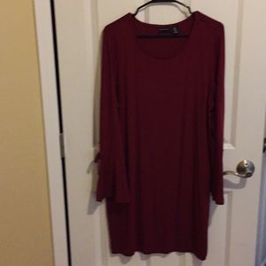Red tunic dress